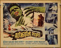 s038 ALLIGATOR PEOPLE movie title lobby card '59 Beverly Garland, Chaney