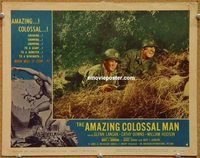 s043 AMAZING COLOSSAL MAN movie lobby card #4 '57 Army soldiers!