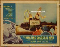 s040 AMAZING COLOSSAL MAN movie lobby card #5 '57 in Las Vegas!