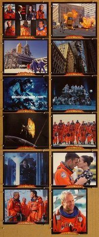 s051 ARMAGEDDON 12 movie lobby cards '98 Bruce Willis, Ben Affleck