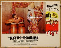 s055 ASTRO-ZOMBIES movie lobby card #1 '68 naked body paint & bongos!