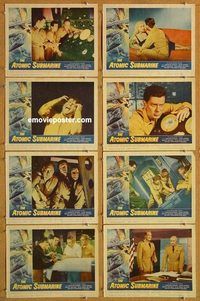 s060 ATOMIC SUBMARINE 8 movie lobby cards '59 Arthur Franz, Dick Foran