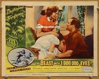 s081 BEAST WITH 1,000,000 EYES movie lobby card #6 '55 sobbing girl!