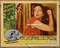 s082 BEAST WITH 1,000,000 EYES movie lobby card #3 '55 frightened!
