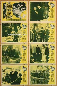 s083 BEAST WITH FIVE FINGERS 8 movie lobby cards R56 Peter Lorre