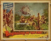 s088 BEGINNING OF THE END movie lobby card #8 '57 giant bug attacks!