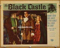 s098 BLACK CASTLE movie lobby card #7 '52 Lon Chaney Jr, Paula Corday