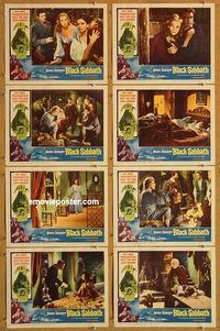 s102 BLACK SABBATH 8 movie lobby cards '64 Boris Karloff, Mario Bava