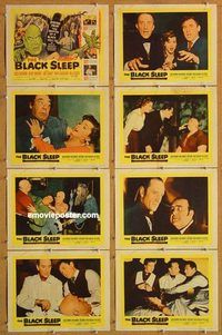 s104 BLACK SLEEP 8 movie lobby cards '56 Bela Lugosi, Lon Chaney Jr.