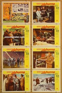 s194 DEADLY MANTIS 8 movie lobby cards '57 classic sci-fi thriller!