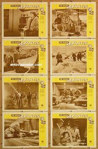 s198 DEADLY MANTIS 8 movie lobby cards R64 classic sci-fi thriller!