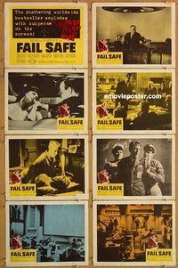 s246 FAIL SAFE 8 movie lobby cards '64 Walter Matthau, Henry Fonda