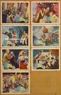 s249 FIRST MEN IN THE MOON 7 movie lobby cards '64 Ray Harryhausen