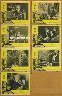 s272 FRANKENSTEIN CREATED WOMAN 7 movie lobby cards '67 Hammer, Cushing