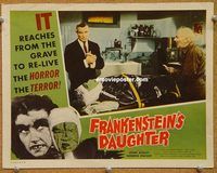 s276 FRANKENSTEIN'S DAUGHTER #3 movie lobby card '58 operating table!