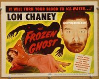 s282 FROZEN GHOST movie title lobby card R54 Lon Chaney Jr, Evelyn Ankers