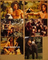 s284 GEORGE OF THE JUNGLE 6 movie lobby cards '97 Brendan Fraser