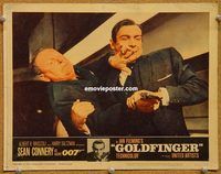 s300 GOLDFINGER movie lobby card #5 '64 Sean Connery, Gert Froebe