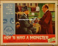 s340 HOW TO MAKE A MONSTER movie lobby card #3 '58 werewolf photo!