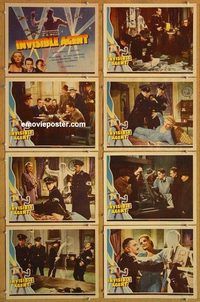 s373 INVISIBLE AGENT 8 movie lobby cards '42 H.G. Wells, Jon Hall