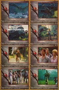 s420 JURASSIC PARK 3 8 movie lobby cards '01 Sam Neill, dinosaurs!