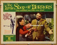 s449 LITTLE SHOP OF HORRORS movie lobby card #1 '60 Mel Welles