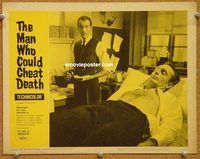 s473 MAN WHO COULD CHEAT DEATH movie lobby card #5 '59 Christopher Lee