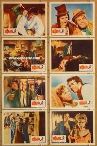 s476 MANIA 8 movie lobby cards '61 Peter Cushing, bloody demons!