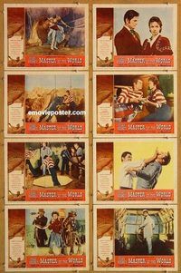s480 MASTER OF THE WORLD 8 movie lobby cards '61 Vincent Price, Bronson