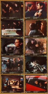 s485 MINORITY REPORT 10 movie lobby cards '02 Spielberg, Tom Cruise