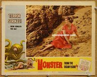 s499 MONSTER FROM THE OCEAN FLOOR movie lobby card #5 '54 Anne Kimbell