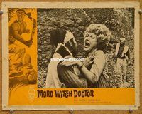 s508 MORO WITCH DOCTOR movie lobby card #1 '64 Margia Dean attacked!