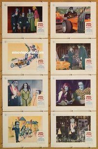 s517 MUNSTER GO HOME 8 movie lobby cards '66 Fred Gwynne, De Carlo
