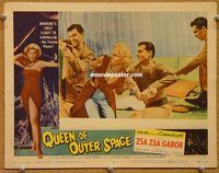 s579 QUEEN OF OUTER SPACE movie lobby card #2 '58 Zsa Zsa Gabor!