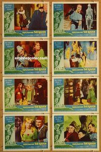 s582 RAVEN 8 movie lobby cards '63 Boris Karloff, Price, Lorre