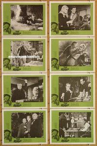 s586 REPTILE 8 movie lobby cards '66 snake Hammer horror!