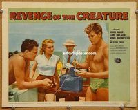 s600 REVENGE OF THE CREATURE movie lobby card #2 '55 clam injection!