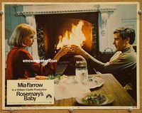 s610 ROSEMARY'S BABY movie lobby card #3 '68 Polanski, Mia Farrow