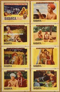 s611 SABAKA 8 movie lobby cards '54 Boris Karloff, Victor Jory