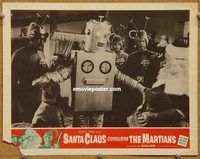 s615 SANTA CLAUS CONQUERS THE MARTIANS #4 movie lobby card '64 robot!