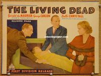 s619 SCOTLAND YARD MYSTERY movie lobby card '36 The Living Dead!