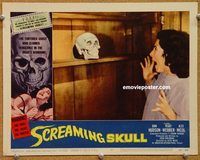 s622 SCREAMING SKULL movie lobby card #8 '58 great skull image!