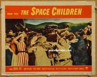 s645 SPACE CHILDREN movie lobby card #6 '58 recoiling in fear!