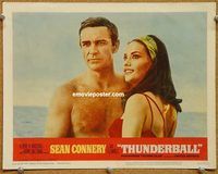 s711 THUNDERBALL movie lobby card #2 '65 Sean Connery as Bond