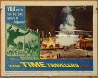 s715 TIME TRAVELERS movie lobby card #6 '64 cool spaceship image!