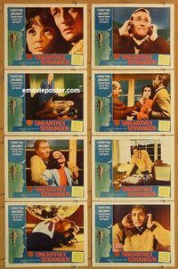 s737 UNEARTHLY STRANGER 8 movie lobby cards '64 Neville, AIP sci-fi!