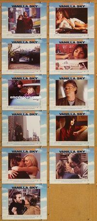 s745 VANILLA SKY 11 movie lobby cards '01 Tom Cruise, Penelope Cruz
