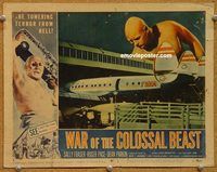 s760 WAR OF THE COLOSSAL BEAST movie lobby card #4 '58 with TWA plane!