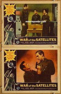 s762 WAR OF THE SATELLITES 2 movie lobby cards '58 Roger Corman