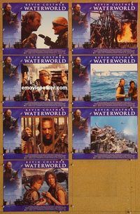 s770 WATERWORLD 7 movie lobby cards '95 Kevin Costner, sci-fi